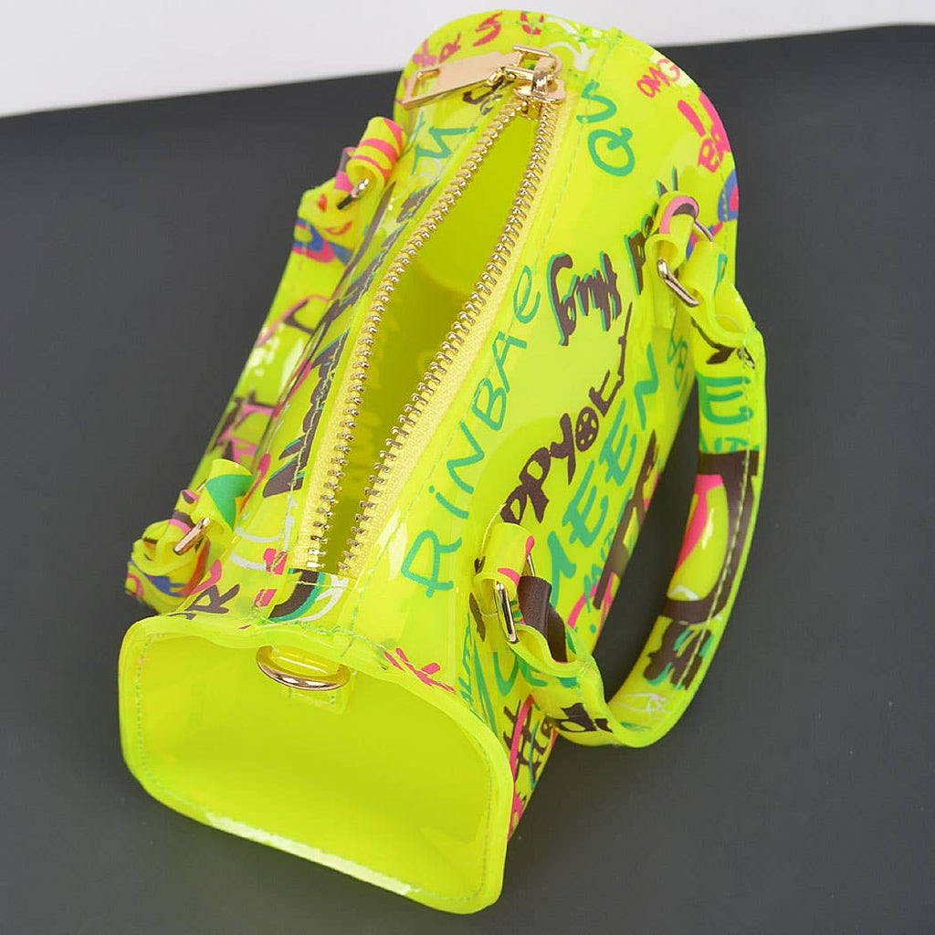 Graffiti Pvc Boston Bag