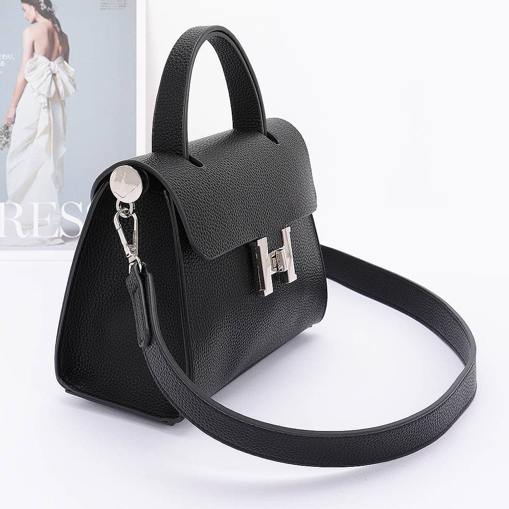 Faux Leather Flap Bag