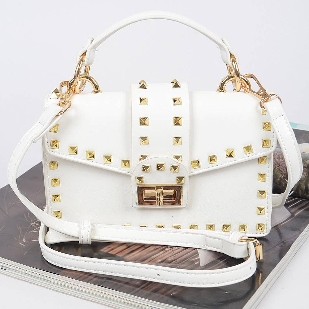 Studded Top Handle Clutch