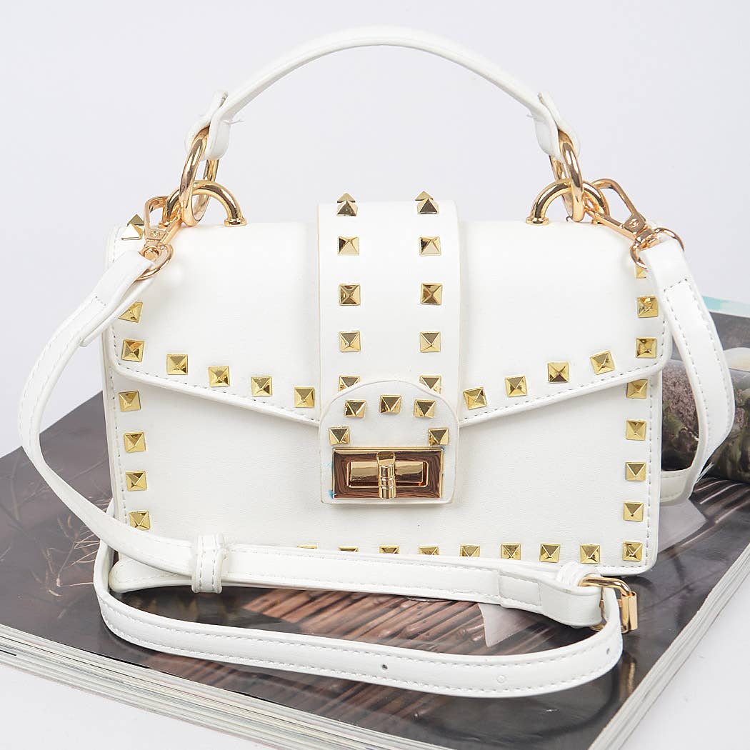 Studded Top Handle Clutch