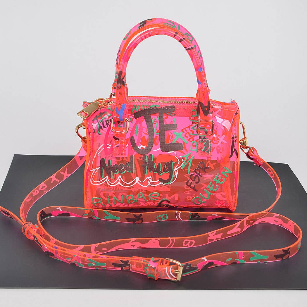 Graffiti Pvc Boston Bag