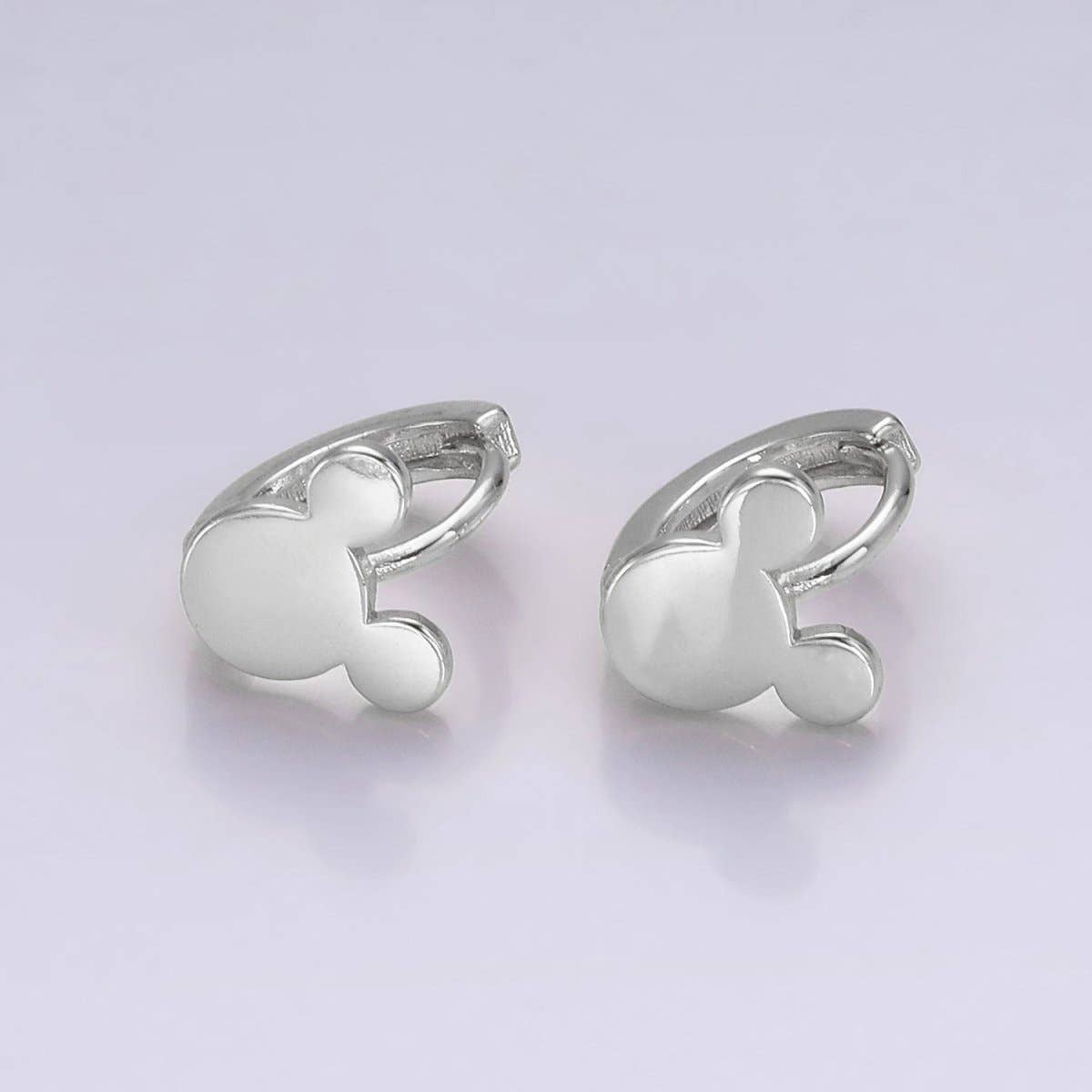 14K Gold Filled Mouse Animal Minimalist Cartilage Huggie Earrings | AE957