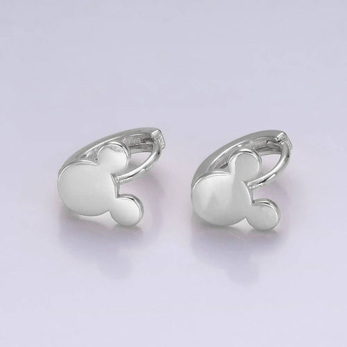 14K Gold Filled Mouse Animal Minimalist Cartilage Huggie Earrings | AE957