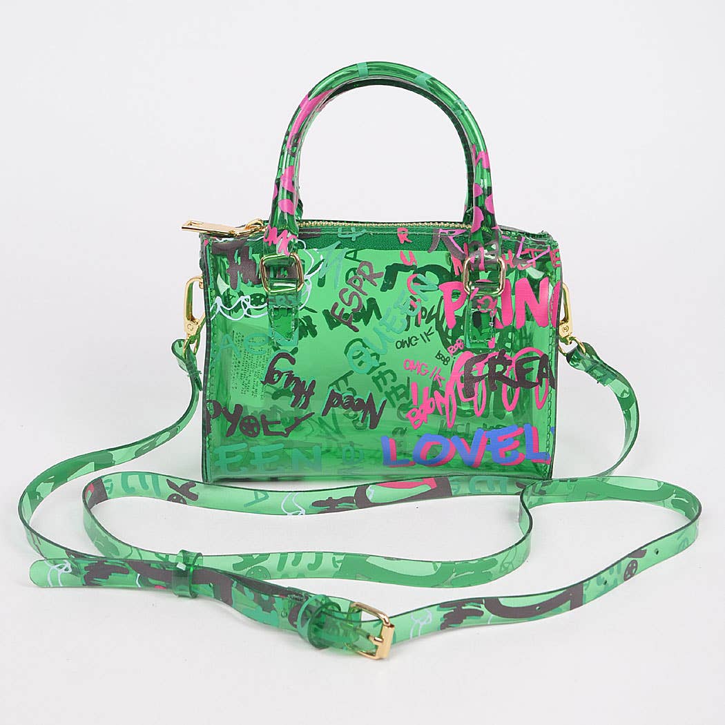 Graffiti Pvc Boston Bag