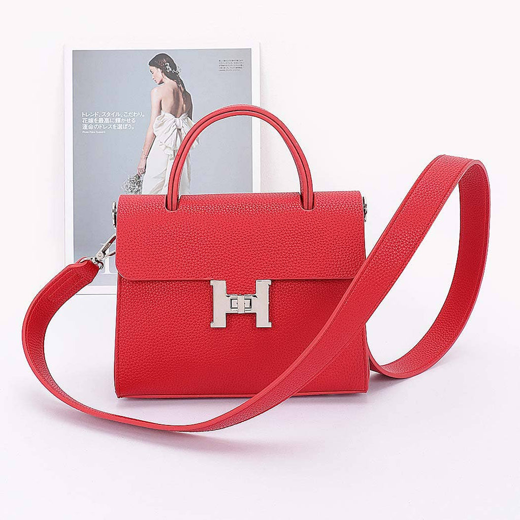Faux Leather Flap Bag