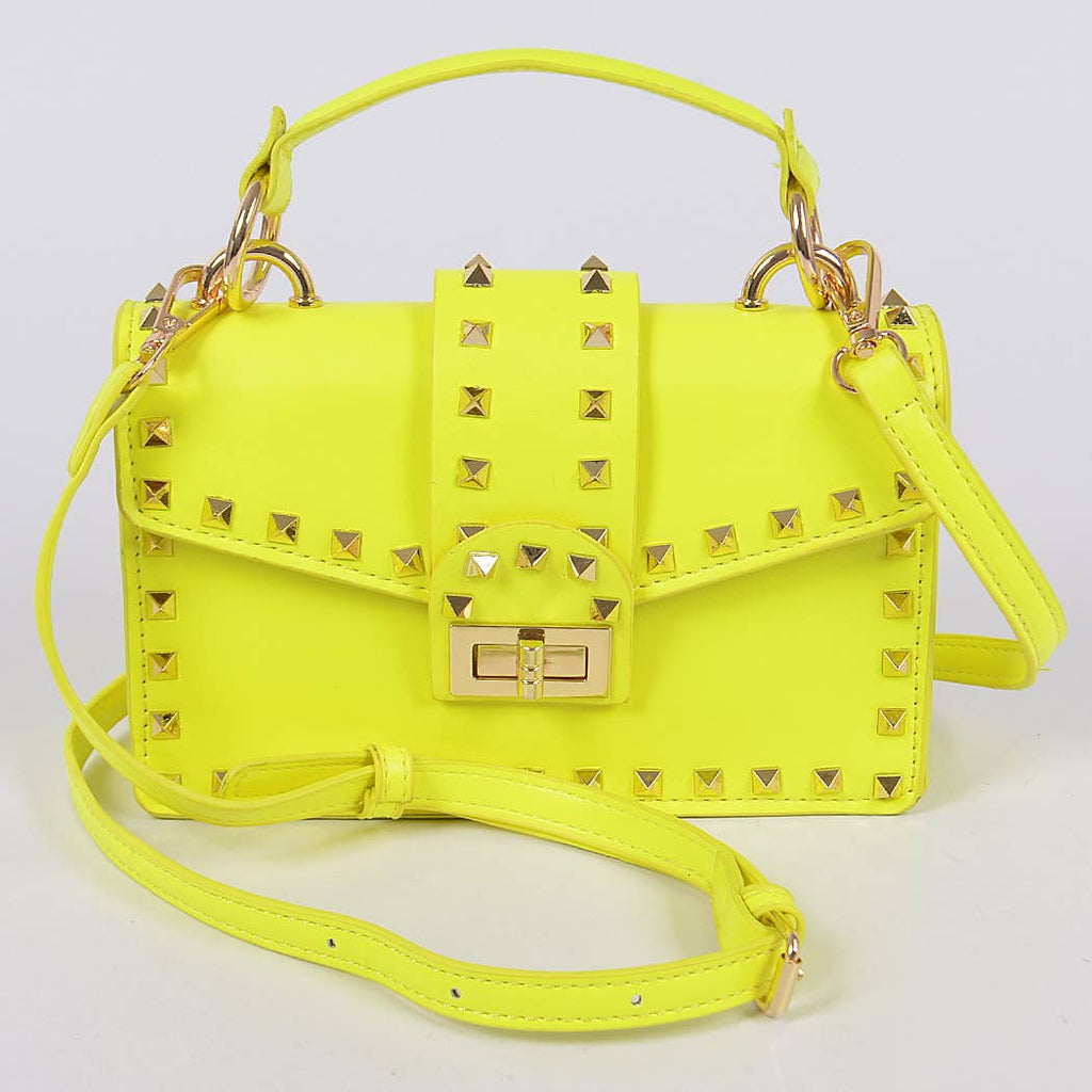 Studded Top Handle Clutch