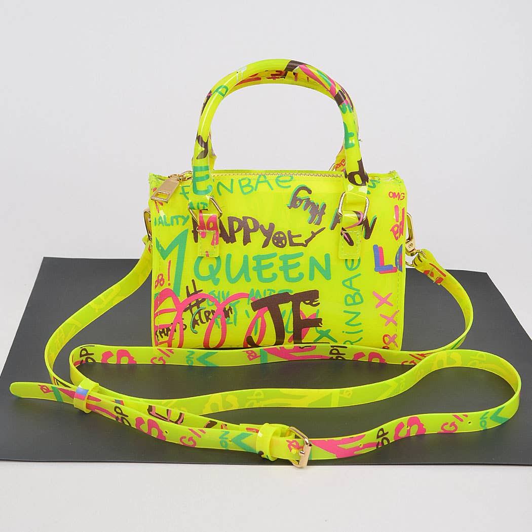 Graffiti Pvc Boston Bag