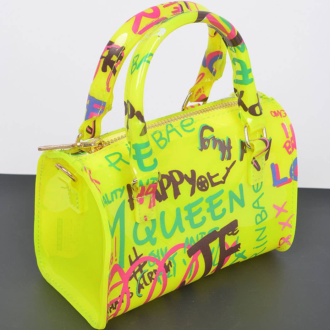Graffiti Pvc Boston Bag