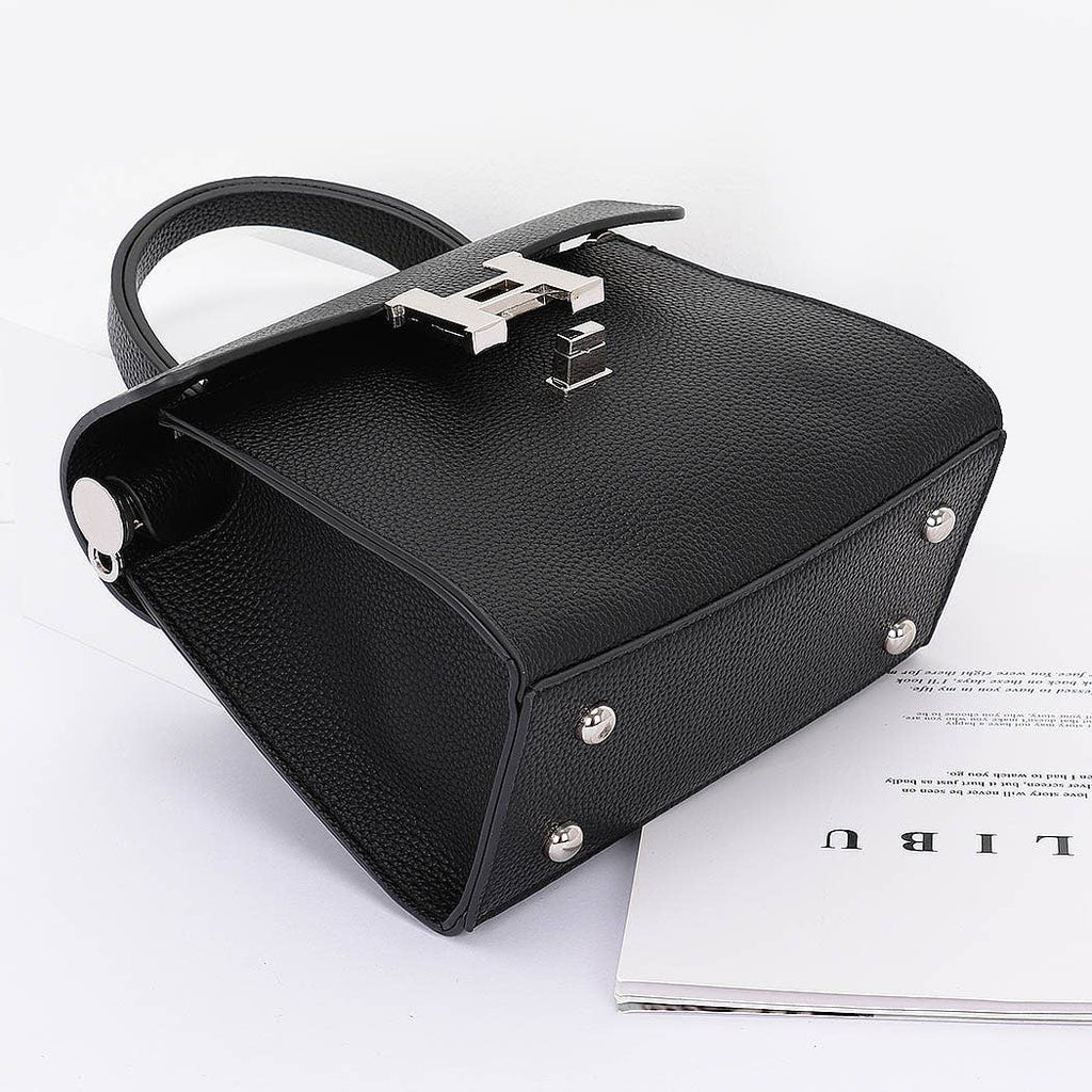Faux Leather Flap Bag