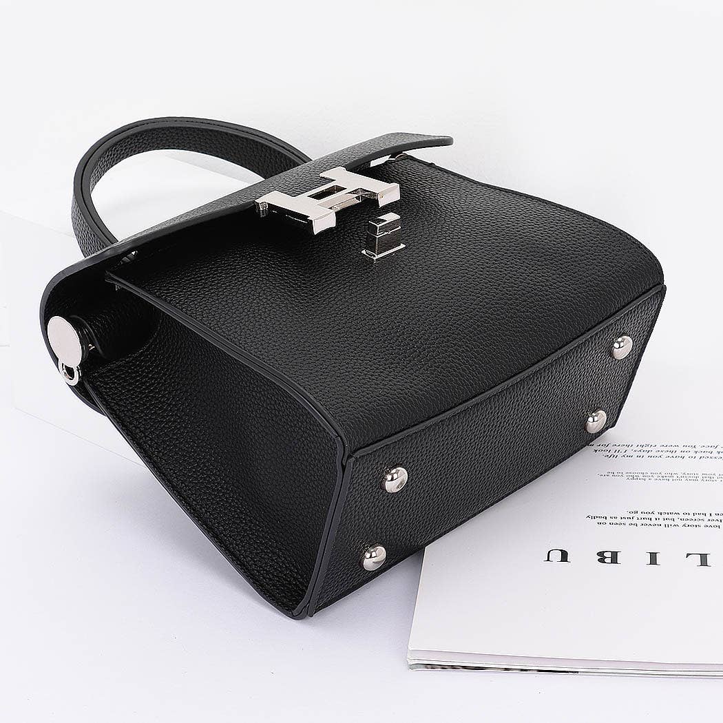 Faux Leather Flap Bag