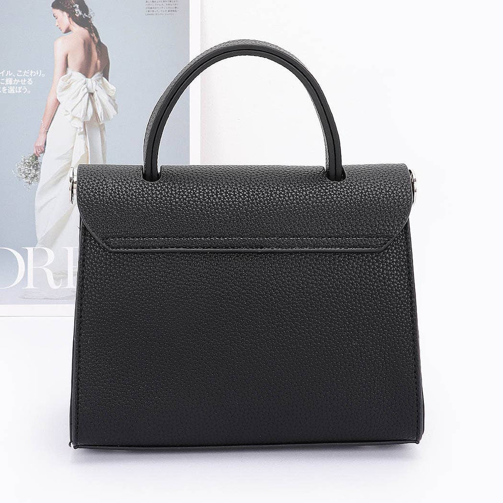 Faux Leather Flap Bag