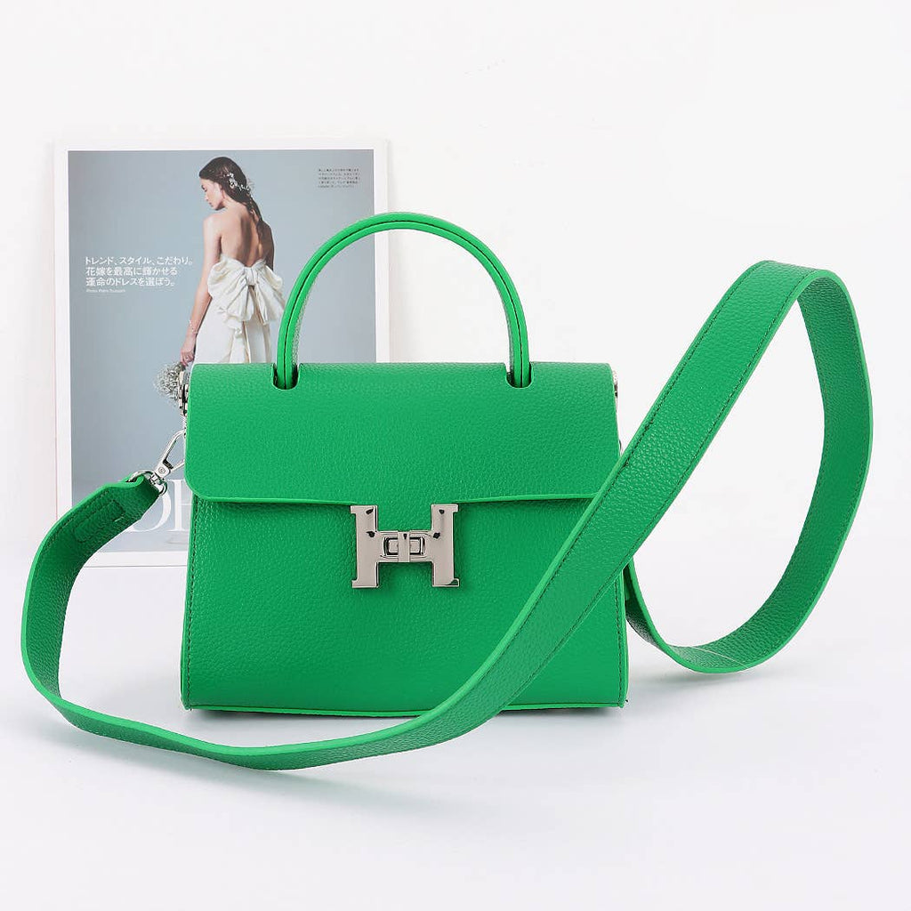 Faux Leather Flap Bag